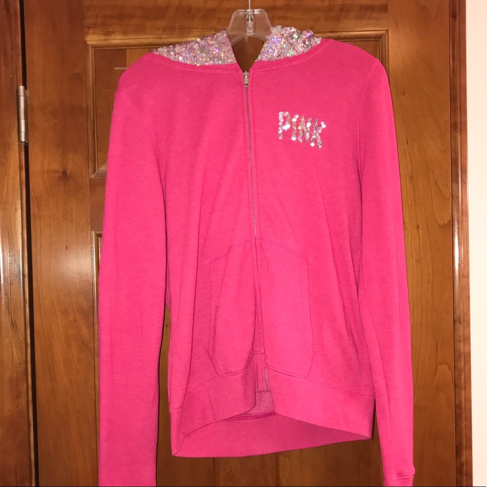 Victoria’s Secret Glitter Zip-Up Hoodie